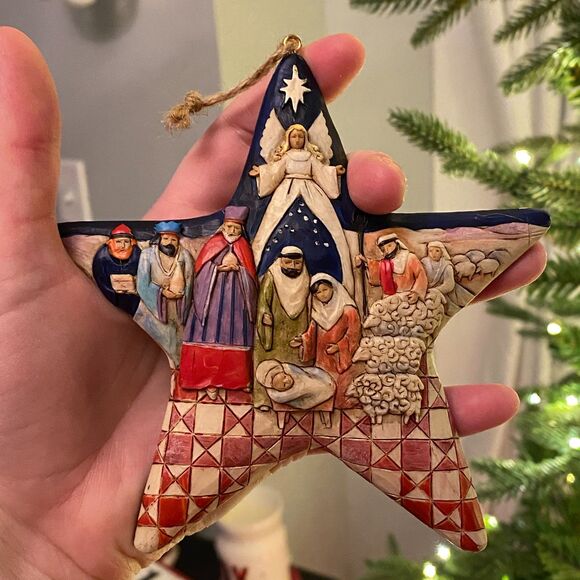 IOB Jim Shore Heartwood Creek Nativity Star Ornament 4010627, Christian Ornament - Picture 2 of 11